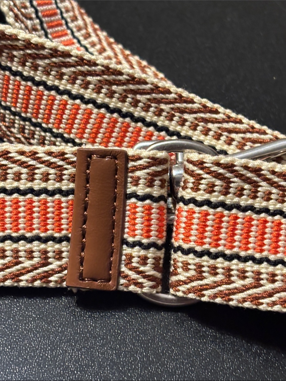 Purse Bag Strap Accessory Orange and Brown Replacement Belt Strap - Picture 10 of 17